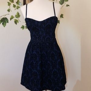 GORGEOUS deep indigo spaghetti strap dress